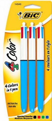 15 BIC 4-COLOR Retractable Med 1.0mm Point   Assorted colors in one pen!