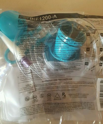 Zevex infinity  enteral pump delivery system  INF1200 ml feeding bags new 30 bag