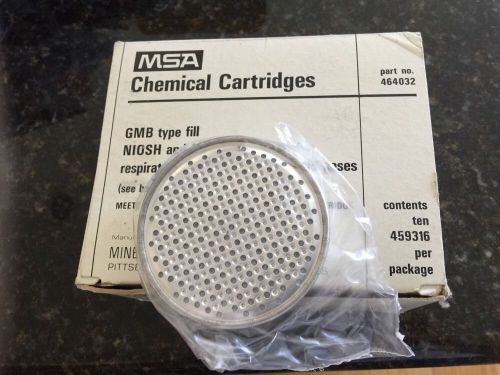 One box MSA GMB type Gas Mask Cartidges P/N 459316 10 cartridges/Box  464032