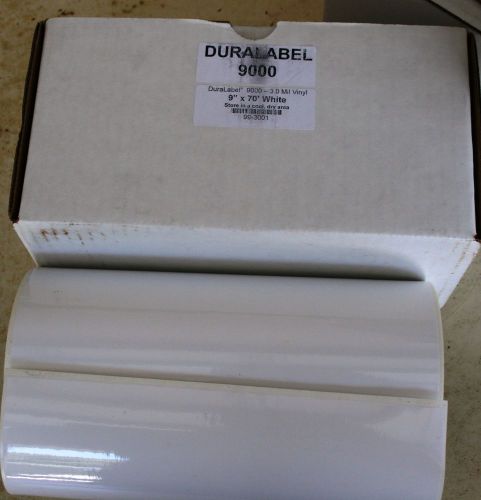 Graphic products duralabel 9000 99-3001 white 3.0 mil premium vinyl tape 9&#034;x 70&#039; for sale