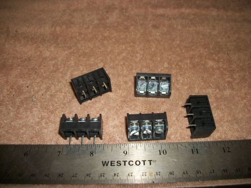 LOT OF TERMINAL BLOCKS 3 CONNECTIONS WITH SCREW WIRE ATTACHMENTS-PCB MOUNT! A