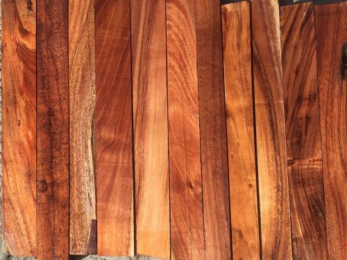 Curly Hawaiian Koa 12 Reclaimed Boards 18-24&#034;x2-3x1&#034; For Fine Woodworking