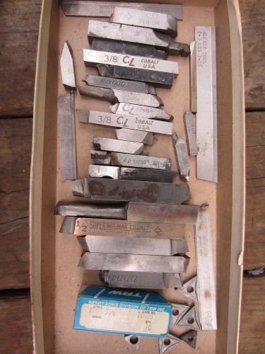 Lathe tool bits lot cobalt,mo-max machinist 30 tools high speed usa mixed sizes for sale