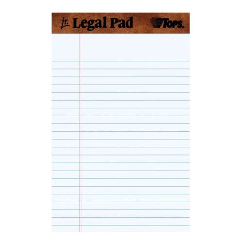 TOPS The Legal Pad Legal Pad 5 x 8 Inches Perforated White Narrow Rule 50 She...