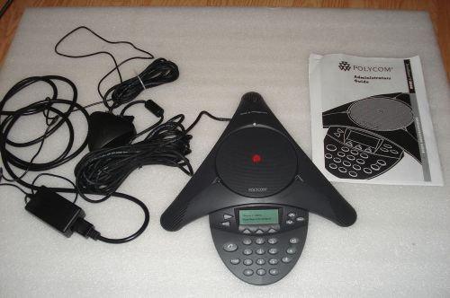 Polycom soundstation ip 3000 voip conference phone w/cables + power adapter + m for sale