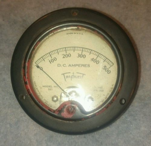 Vintage triplett model 321 d.c. amperes gauge pat no. 1,963,283 for sale