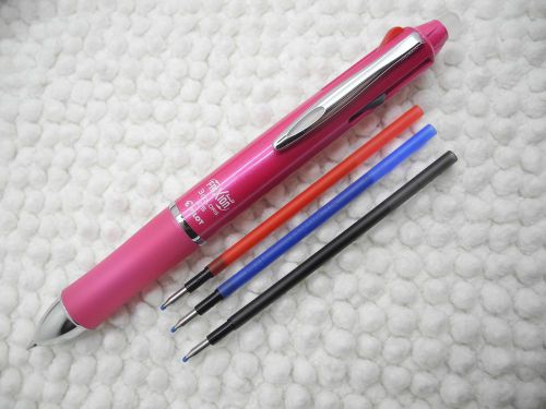 Metal Pink Pilot FRIXION Ball 3 0.5mm roller ball pen free 3 refill RED&amp;B&amp;BLUE