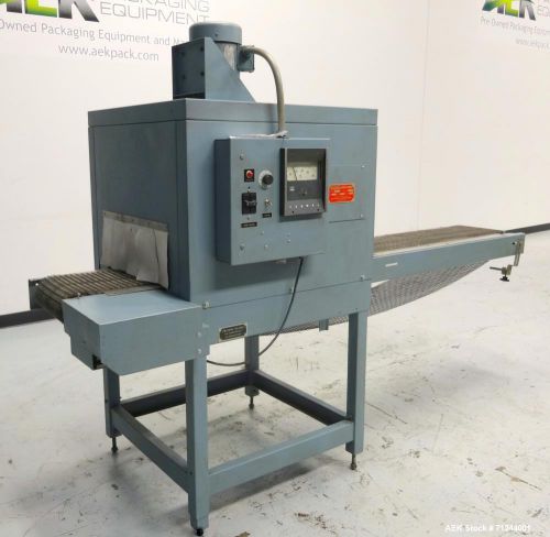 Used- shanklin model t-6xl shrink tunnel. has a variable conveyor speed range of for sale