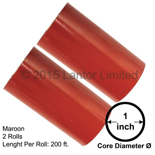 Hot Stamp Foil Stamping Tipper Kingsley 2Rolls 3&#034;x200ft Maroon#YED-8200-S2-1&#034;#