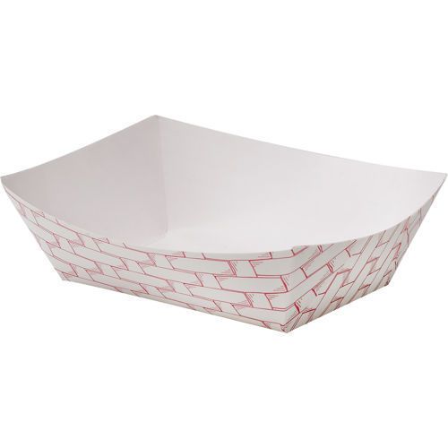 Boardwalk #3 Red Weave Food Tray, 500 ct