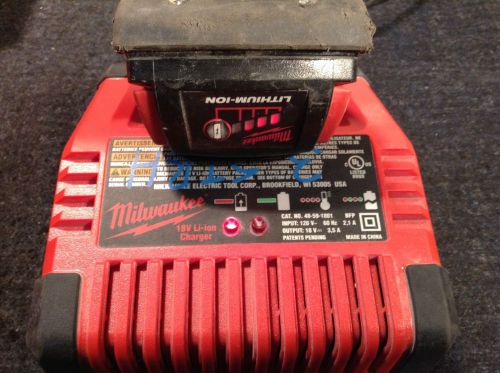 Milwaukee Tool - 18 Volt Lithium-Ion Power Tool Battery and Carrying Case.