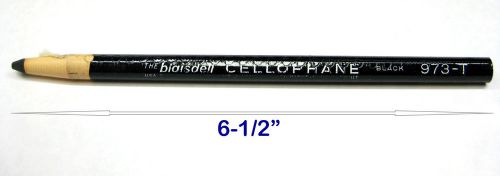 Vintage new lab black pencil wax marker blaisdell cellophane/plastic 973t for sale