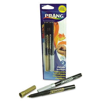 Metallic Washable Markers, Bullet Tip, Gold/Silver, 2/Set, Sold as 2 Each
