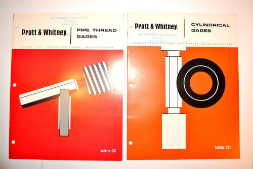 Pratt &amp; whitney pipe thread gage c41 1965 &amp; cylindrical gage c91 1964 book rr134 for sale