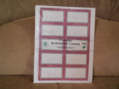 NEW Recycled Materials Geographics 250 Business Cards Sicily 2 X 3.5&#034; FREE SHIP!