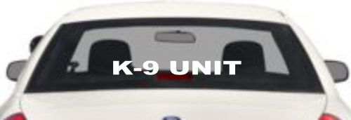 K-9 UNIT REAR WINDOW DECAL SET Police Dog WHITE Sticker k9 Police Car Truck SUV