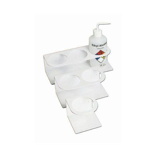 Alkali Scientific 50011 White ABS Plastic Bottle Rack, 500mL, 3 Bottle, New
