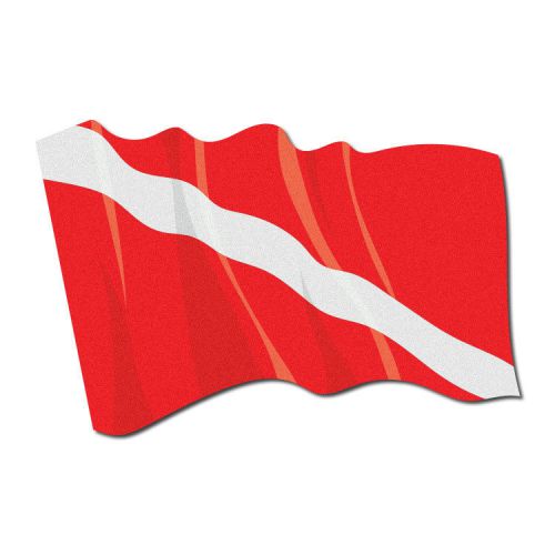 3M Reflective Fire Helmet Flag Decal - Waving SCUBA Dive Flag - 1.5&#034; x 2.5&#034;