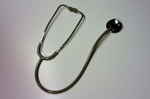 Gray Marshall Stethoscope With New Ear Pieces #412 Lightwieght Dual-Head Tested