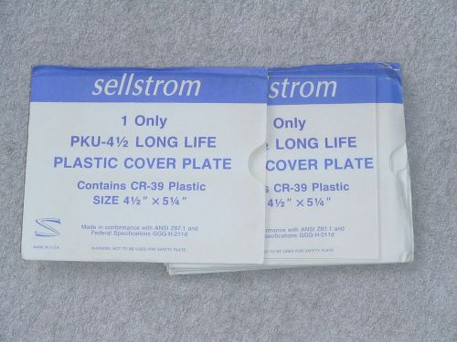 Sellstrom 4-1/2&#034;x 5-1/4&#034; cr-39 plastic plate (lot of 7) for sale