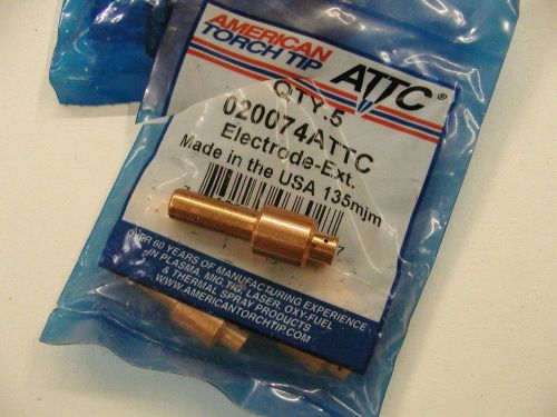 American Torch Tip Co extended electrode for plasma cutters/torch 020074 5 pack