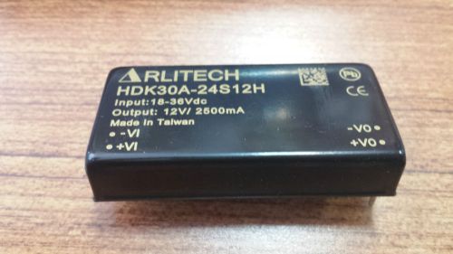 ARLITECH HDK30A-24S12H DC-DC CONVERTER INPUT 18-36VDC OUTPUT 12V/2500mA