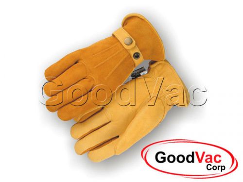 Majestic 1544t gold deerskin work gloves w/ reversed back thinsulate - large for sale