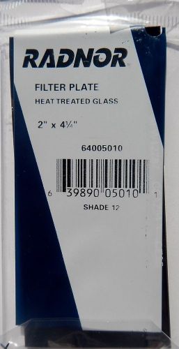 Radnor 64005010 filter plate 2&#034; x 4-1/4&#034; shade 12 for sale