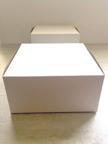 8 Ct. Bakery Cookie Pastry Box 6 x 6 x 3 White Made in USA Party Favor Box