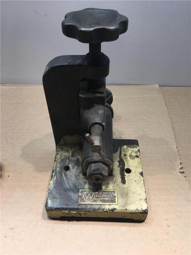Wa mfg. sales co. vintage watch maker chamfering cutting lathe tail stock tool for sale