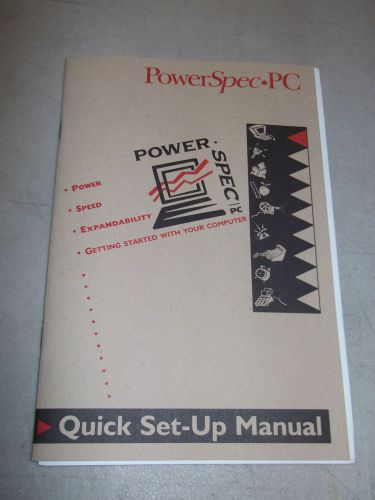 POWERSPEC PC MANUAL QUICK SET UP LAST ONE