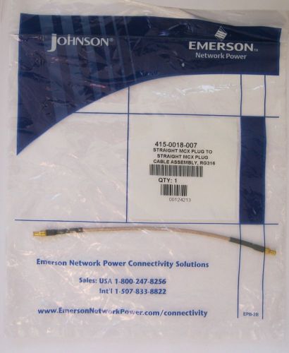 1pc Johnson MCX Male to MCX Male Straight Plug Pigtail Jumper Cable RG316 7&#034;