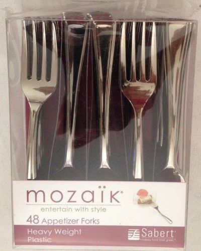 New Mozaik 4&#034; Heavy Weight Appetizer Forks - Lot of 48