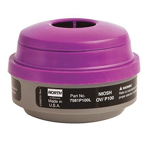 North p100 reusable respirator combination cartridge/filter - 7581p100l [price for sale