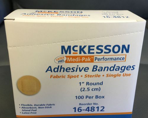 Medi-Pak Adhesive 1&#039;&#039; Fabric Spot Bandage (Box of 100)