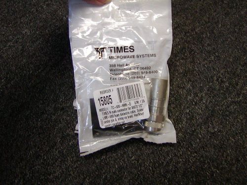 Times n male connectorfor 86672 1/2&#034; lmr-600 foam dielectric cable. new for sale