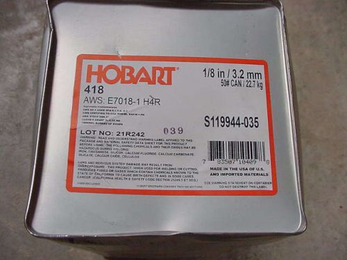 25 LB Hobart Hoballoy  7018 H4R 1/8&#034; welding rods 25 LB AWS E7018