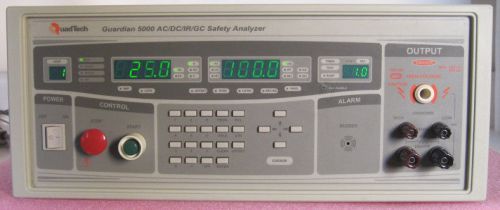 Quadtech guardian 5000 ac-dc-ir-gc safety analyzer hipot .1-5kvac .5-6kvdc 1-30a for sale