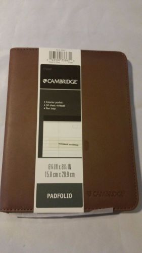 Mead Cambridge 50 sheet padfolio Brown NEW WITH FREE SHIPPING (B3)