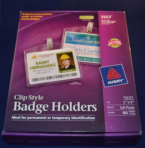 Avery Photo ID Badge Holders, 3 x 4 Inches, Box of 90 (2923)