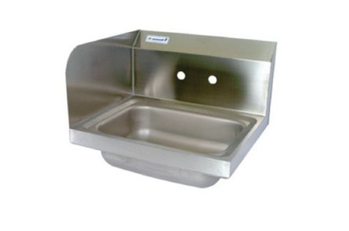 14&#034; x 10&#034; stainless steel hand sink, 4&#034; w/ left side splash  bbkhs-w-1410-ls for sale
