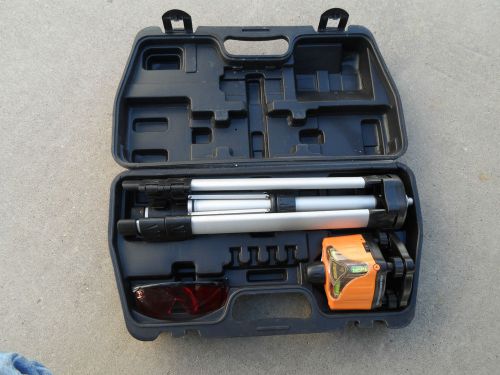 Used Johnson Rotary Laser Lazer Level Kit Tripod Hard Case
