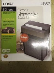 Royal 8-Sheet Cross Cut Paper Shredder with Pullout Basket H1b
