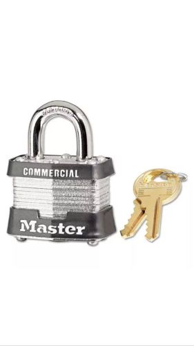 Master Lock 1-9/16in (40mm) Wide Laminated Steel Pin Tumbler Padlock - MLK3DCOM