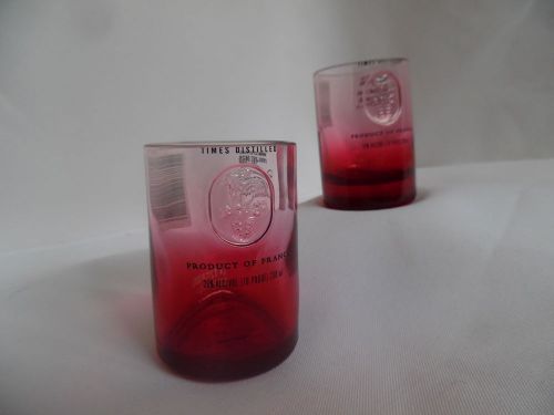 Red Ciroc Shot glass (pair) Bottle Upcycled  Great as gifts Mancave Bar Wedding