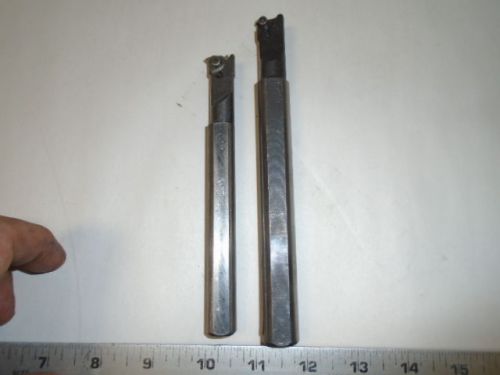 MACHINIST TOOLS LATHE Machinist Lot of 2 NICE Carbide Inseert Boring Bar Cutters