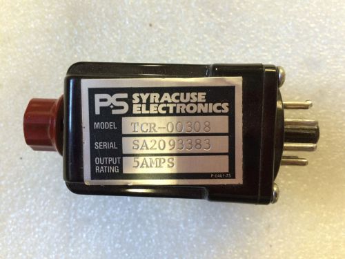 PS Syracuse TCR-00308 Timer Relay 0-10 Seconds
