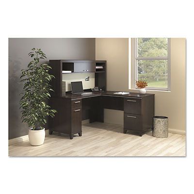 Enterprise Collection 60W x 60D L-Desk, Mocha Cherry (Box 1 of 2)
