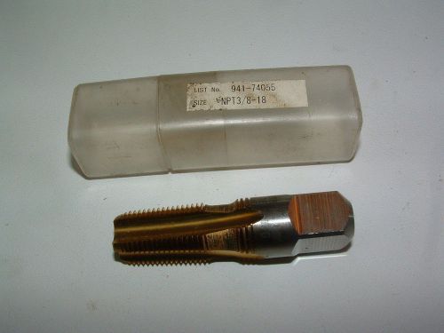 3/8-18 NPT HAND TAP COATED HSS 1/2&#034; DRIVE JARVIS