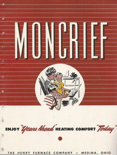 Moncrief Heating &amp; Air Conditioning Vintage Illustrated Brochure Medina Ohio
